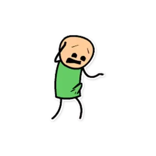 😰 Strichmännchen, verängstigt, Cartoon, schockiert, Ausdruck, Figur telegram sticker