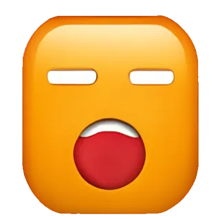 🥑 絵文字, あくび, 眠い, 顔, 眠たい telegram sticker