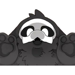 🖤 animal, criatura, preto, branco, peludo, fofo telegram sticker