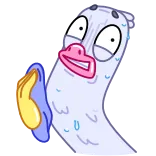 😥 만화, 캐릭터, 동물, 웃긴, 바보같은 telegram sticker