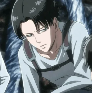 ☕ Levi Ackerman Attack on Titan Anime, Manga, Ataque a los Titanes, Levi, Personaje, Animación telegram sticker