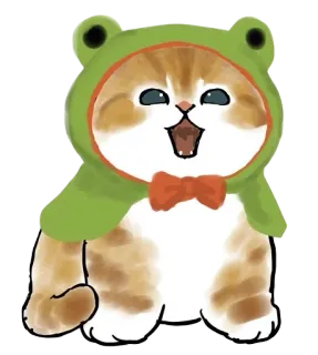 🥨 猫, カエル, 動物, ペット, かわいい telegram sticker
