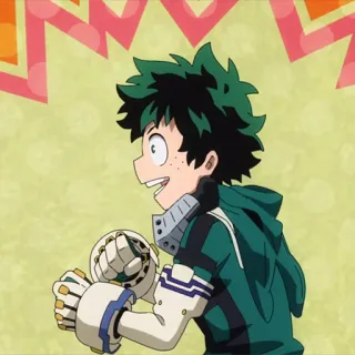 🥦 Izuku Midoriya My Hero Academia anime, manga, my hero academia, izuku midoriya, deku, hero, cartoon, character telegram sticker