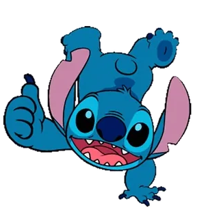👍 Stitch Lilo & Stitch disney, người ngoài hành tinh, xanh dương, dễ thương, phim hoạt hình, giơ ngón tay cái telegram sticker