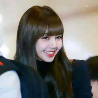 😁 Lisa Lisa, Blackpink, K-pop, cantante, celebrità, donna, sorriso telegram sticker