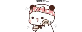 🍼 fofo, panda, adesivo, kawaii, adorável, desenho animado telegram sticker
