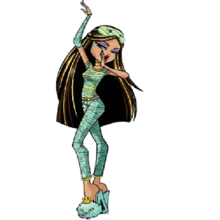 😴 Cleo de Nile Monster High cartoon, monster high, cleo de nile, character, mummy telegram sticker