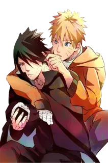 😄 Naruto and Sasuke Naruto animé, fan art, dessin animé, lgbt, sasuke, naruto whatsapp sticker