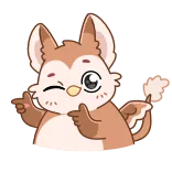 😉 cartoon, animal, cute, kawaii, owl, griffin telegram sticker