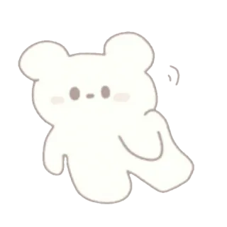 🍦 urso, fofo, animal, adesivo, desenho animado telegram sticker