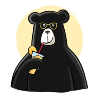 BlackBearKofi telegram stickers