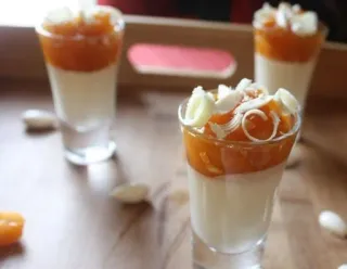 🍶 Dessert, Pudding, Essen, Süß, Aprikose, Weiße Schokolade telegram sticker