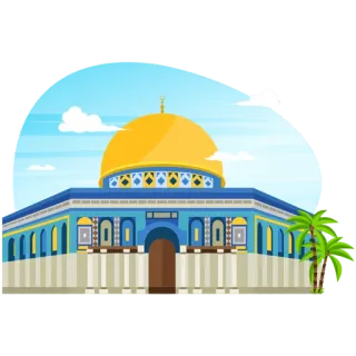 👆 โดมแห่งศิลา, เยรูซาเลม, แลนด์มาร์ก, อิสลาม, ศาสนา, สถาปัตยกรรม whatsapp sticker