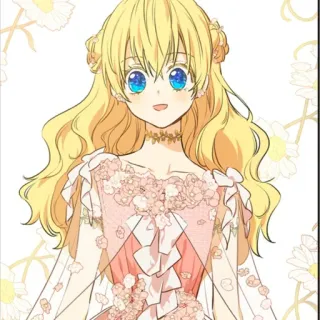 💫 anime, chica, pelo rubio, dibujos animados, personaje, lindo, dibujo telegram sticker