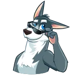 😎 lobo, dibujo animado, animal, gafas de sol, cool, personaje whatsapp sticker