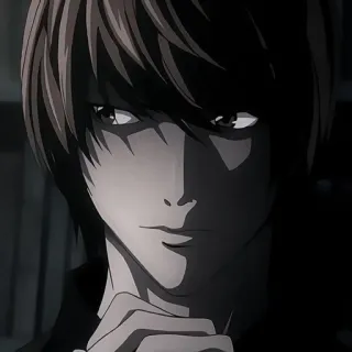 😐 Light Yagami Death Note anime, death note, light yagami, kira, manga telegram sticker
