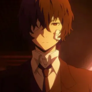 🌱 Dazai Osamu Bungou Stray Dogs アニメ, 包帯, 黒髪, 太宰治, 文豪ストレイドッグス telegram sticker