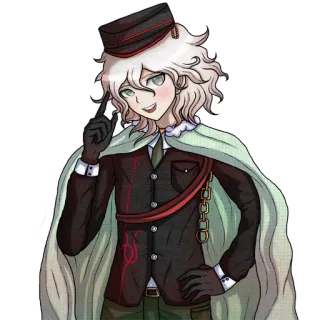 🎩 Nagito Komaeda Danganronpa anime, character, videogame, hat, uniform telegram sticker