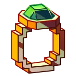 💍 แหวน, พิกเซลอาร์ต, เครื่องประดับ, ทอง, อัญมณี, มรกต telegram sticker