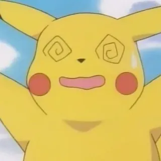 ⚡️ Pikachu Pokemon pokemon, pikachu, stordito, cartone animato, anime telegram sticker
