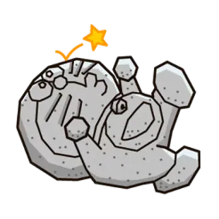 💎 Dibujo animado, Rock, Herido, Ay, Cayendo, Ay telegram sticker