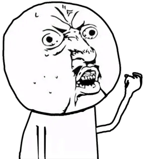 👊 You Know Meme meme, internet, angry, rage, comic whatsapp sticker