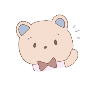 👋 bear, cute, cartoon, animal, sticker, friendly telegram sticker