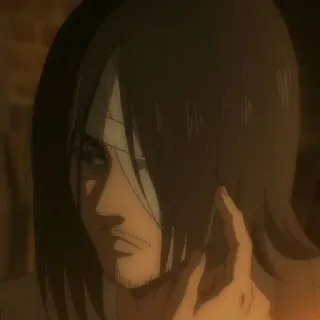 🖤 Eren Yeager Attack on Titan アニメ, 進撃の巨人, エレン・イェーガー, 漫画, キャラクター telegram sticker