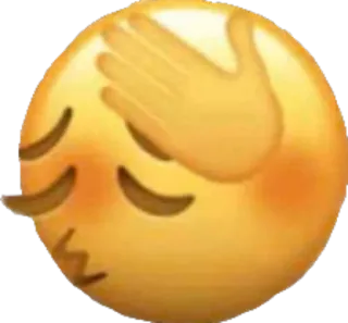 😒 Emoji, Facepalm, Reacción, Amarillo, Emoticono whatsapp sticker