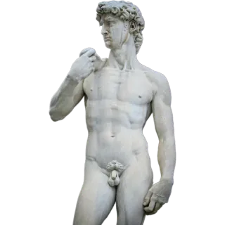 🫤 David statue, nude, art, renaissance, sculpture, David, Michelangelo telegram sticker