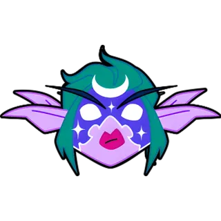 😳 elf, moon, fantasy, sticker, character telegram sticker