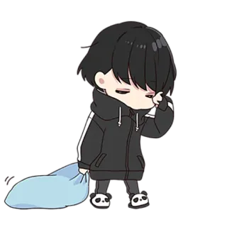 😴 Cartoon, Chibi, Anime, Triste, Mignon telegram sticker