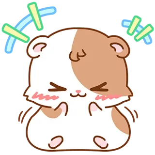 😊 criceto, carino, animale, adesivo, kawaii, felice telegram sticker