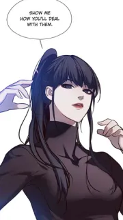 🥵 SHOW ME HOW YOU'LL DEAL WITH THEM. 여자, 포니테일, 질문, 진지한, 거래 telegram sticker