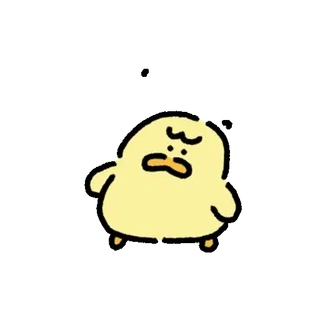 💬 pato, fofo, pássaro, animal, amarelo whatsapp sticker