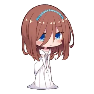 💙 Anime, Gadis, Chibi, Gaun, Lucu whatsapp sticker
