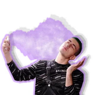 ✨ osoba, mężczyzna, pryskanie, piękno, fioletowy telegram sticker