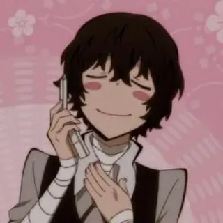 😍 Osamu Dazai Bungo Stray Dogs Anime, Bungo Stray Dogs, Osamu Dazai, Charakter, Lächeln, Erröten telegram sticker