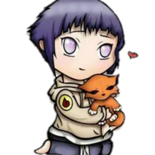 😻 Hinata Hyuga Naruto 애니메이션, 치비, 히나타, 휴가, 나루토, 귀여운, 카와이 telegram sticker