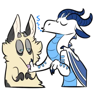 👆 龙, 怪物, 幻想, 卡通, 生物, 动物, 舔 telegram sticker