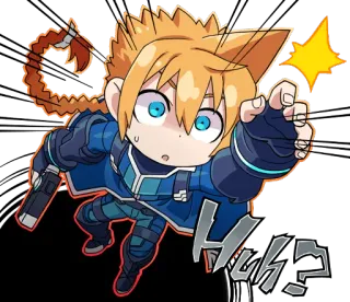 😨 Huh? 애니메이션, 만화, 충격, 표정, 캐릭터 whatsapp sticker