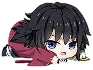 🌟 Giyu Tomioka Demon Slayer Anime, Demon Slayer, Giyu Tomioka, Chibi, Lindo, Manga, Dibujos animados telegram sticker