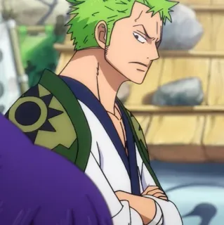 🍾 Zoro One Piece аниме, ван пис, зоро, персонаж, ророноа зоро telegram sticker