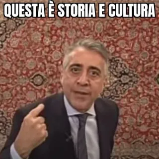 🎒 QUESTA è STORIA e CULTURA культура, история, итальянский, мужчина, указывает telegram sticker