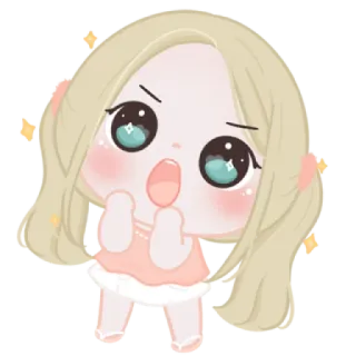 🍬 Chibi, Lindo, Dibujo animado, Chica, Kawaii, Sticker telegram sticker