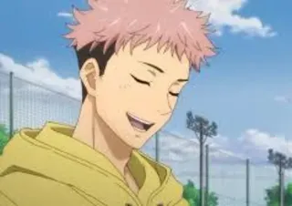 😌 Yuji Itadori Jujutsu Kaisen anime, manga, character, smile, jujutsu kaisen, yuji itadori telegram sticker
