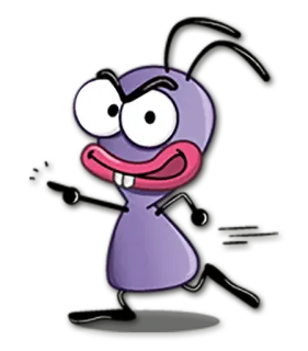 👈 Dibujo animado, Hormiga, Personaje, Enojado, Divertido, Lindo telegram sticker