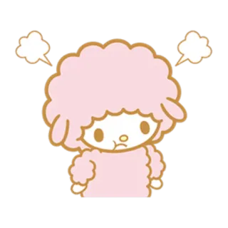😡 злой, милый, овца, Sanrio, мультфильм whatsapp sticker