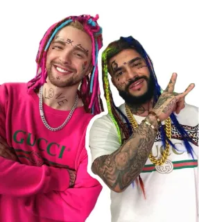 🤘 personnes, hommes, tatouages, bijoux telegram sticker