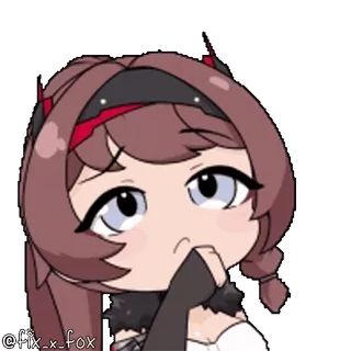 ❓ @fix_x_fox Anime, Niedlich, Cartoon, Sticker, Animiert, Mädchen whatsapp sticker